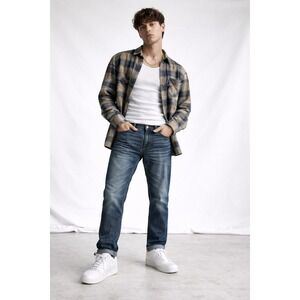Bullhead Dillon Jeans M 34x32 Slim Straight Blue Medium Wash with fade denim